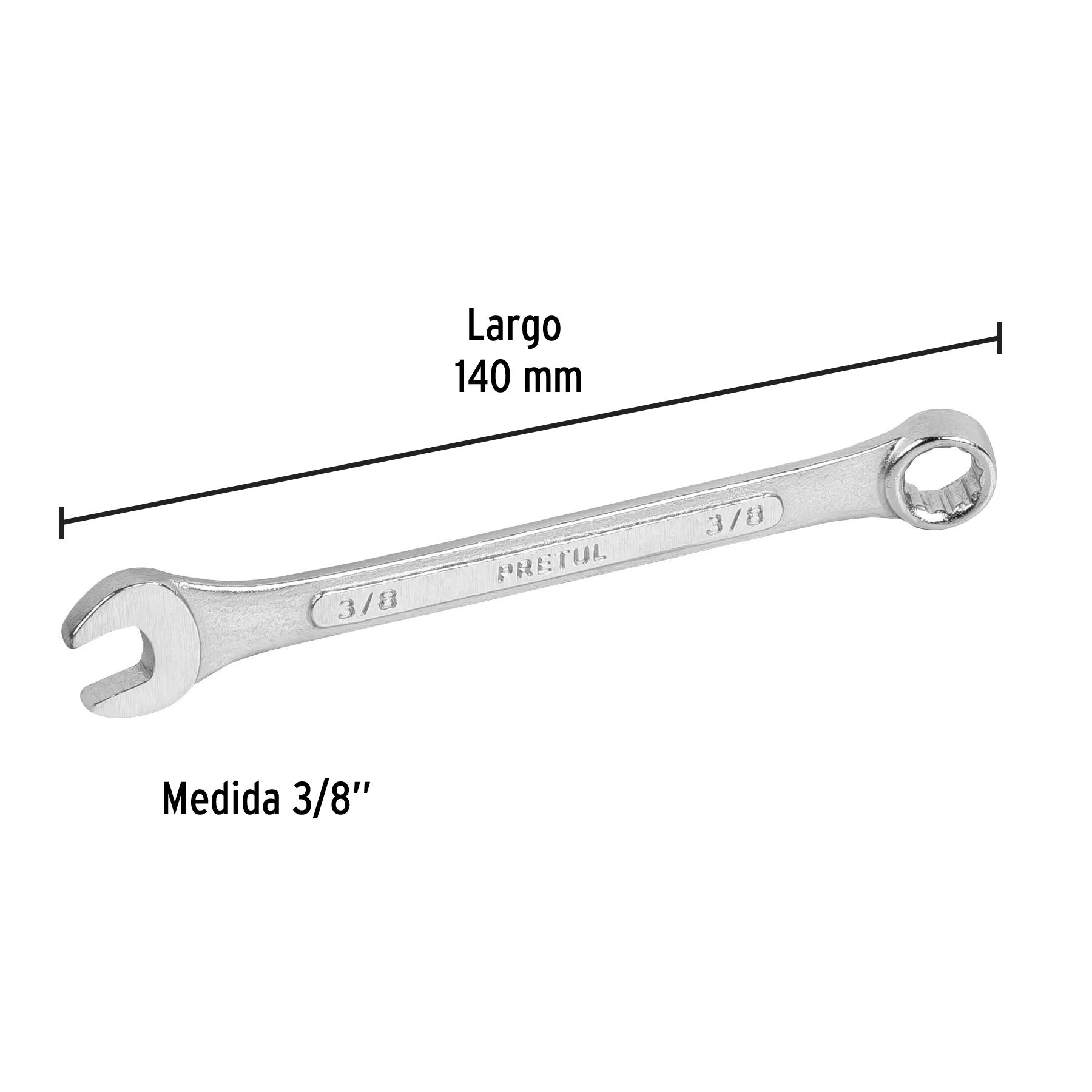Llave combinada 3/8' x 140 mm de largo - Image 4