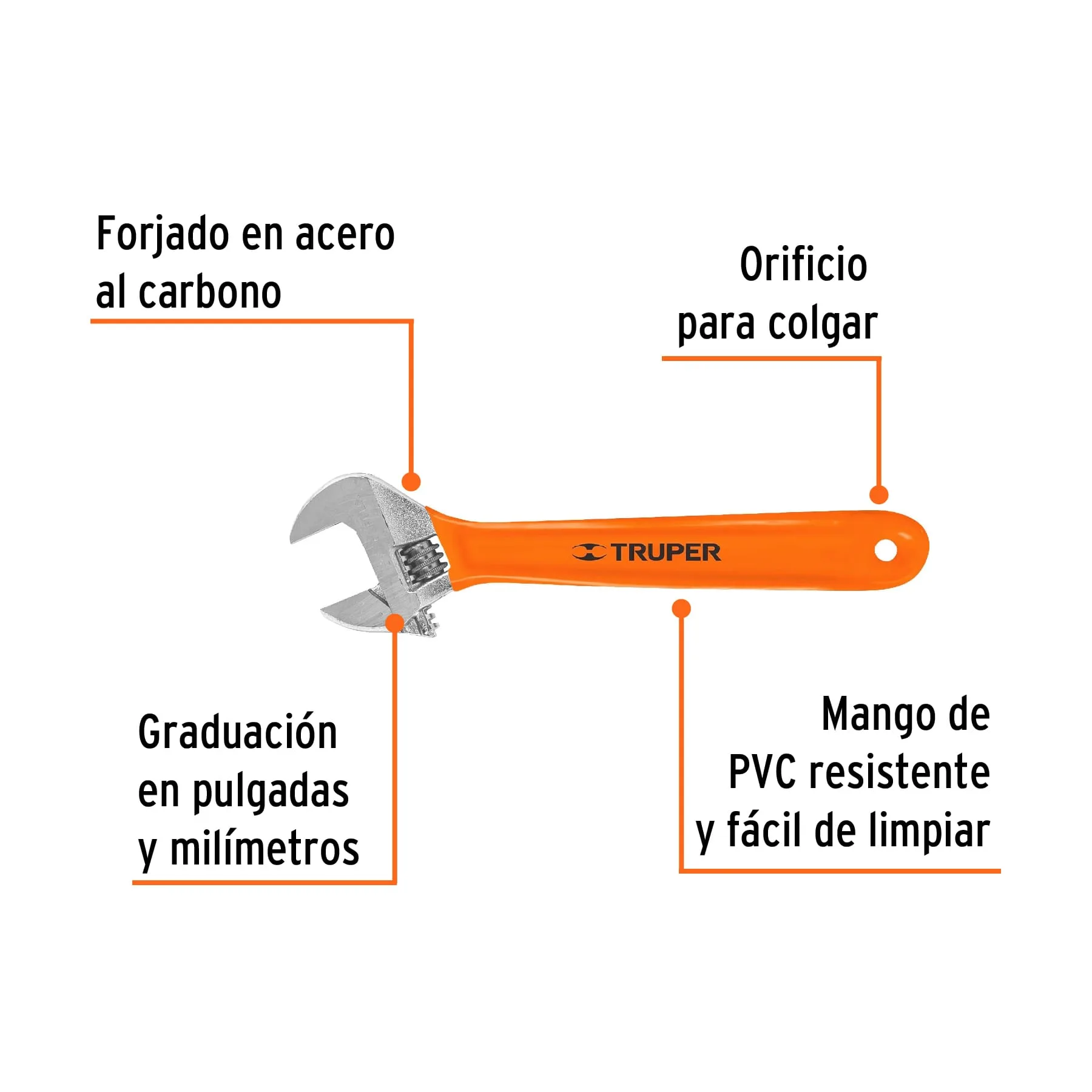 Llave ajustable (perico) 10' - Image 3